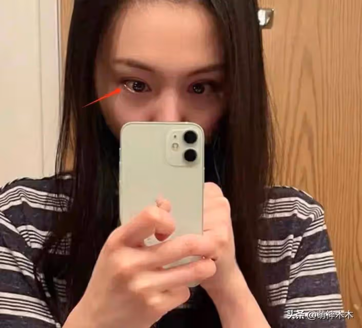 33歲鄭爽近照曝光，髮際線後移星味全無，還在用3年前的舊手機