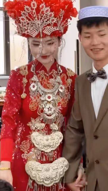 甘肅新娘神似沈眉莊,新郎長相一言難盡,網友炸鍋,知情人曝內情