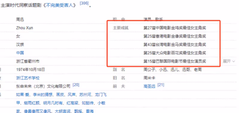 「男星收割機」周迅:深扒30年荒誕情史才知道,愛情追不上她!