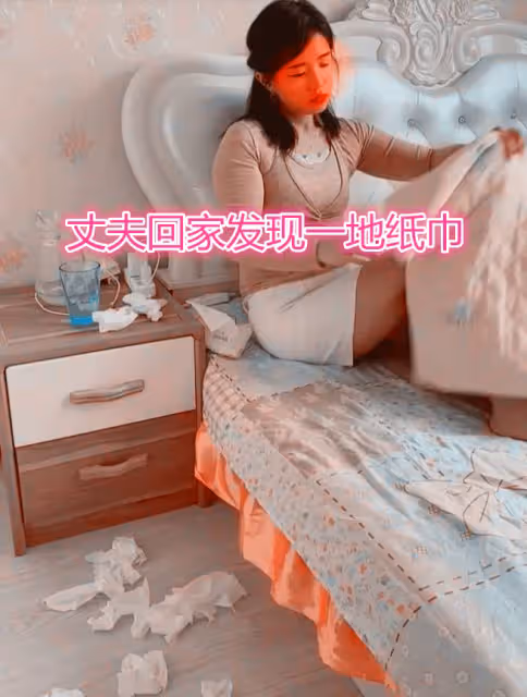 丈夫回家發現床邊很多紙巾,詢問怎麼回事,妻子:男閨蜜流的鼻涕