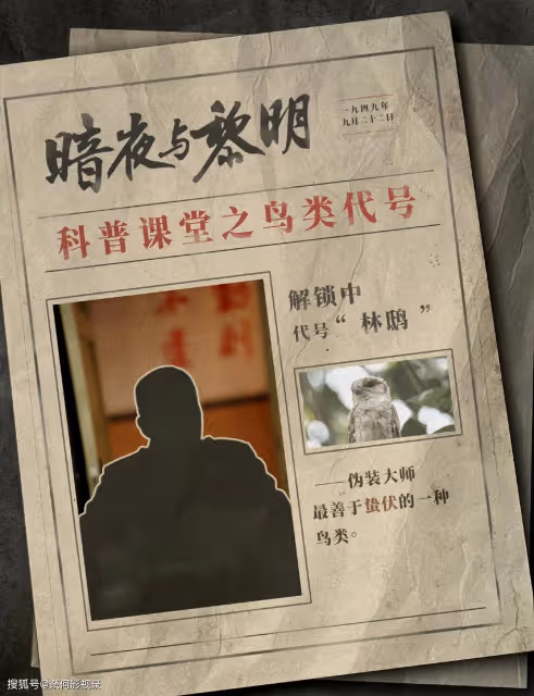 《暗夜與黎明》二代鷹隼的已鎖定!內鬼「林鴟」的嫌疑人有3個
