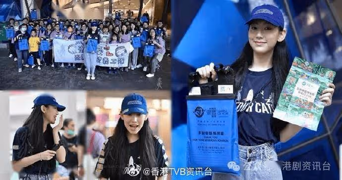 炎明熹現身賣旗日活動 輪流向在場義工買旗 貼紙黐滿身