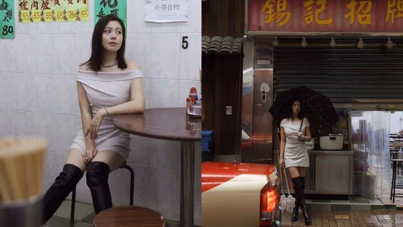 劉品言現身小吃店「露肩又露腿」! 激瘦一圈身材全被拍