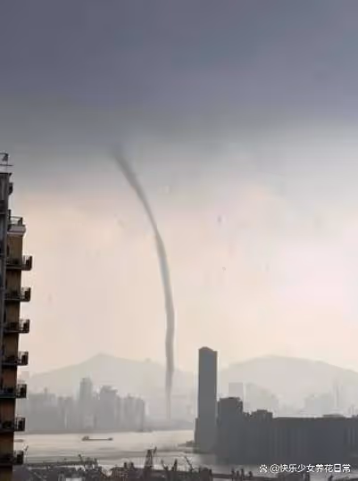 香港維多利亞灣驚現巨大水龍捲,市民驚呼「80年一遇」