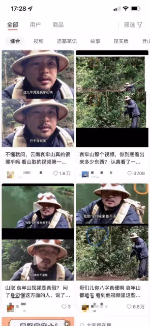 博主獨闖哀牢山「被大量凶獸盯上」？當事人回應：是樹根