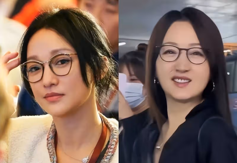 楊鈺瑩近照好甜,戴眼鏡太像周迅了,53歲就像35