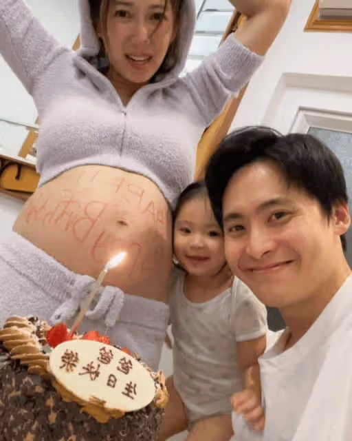 恭喜!香港女子組合成員宣布再做媽媽!曾為生子求生拜佛兩年!老公激動親肚皮