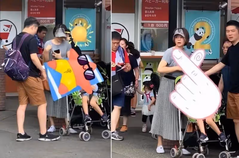 50歲董卿攜10歲兒子遊玩,手臂骨瘦如柴,曬得黝黑好接地氣