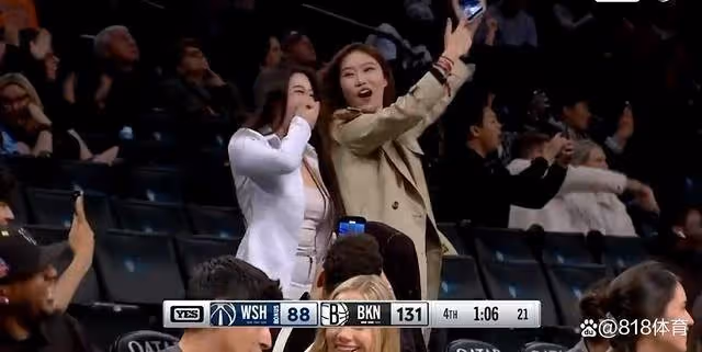 拉風!崔永熙5分鐘砍5分1板籃網大勝,兩中國美女起立歡呼花枝亂顫