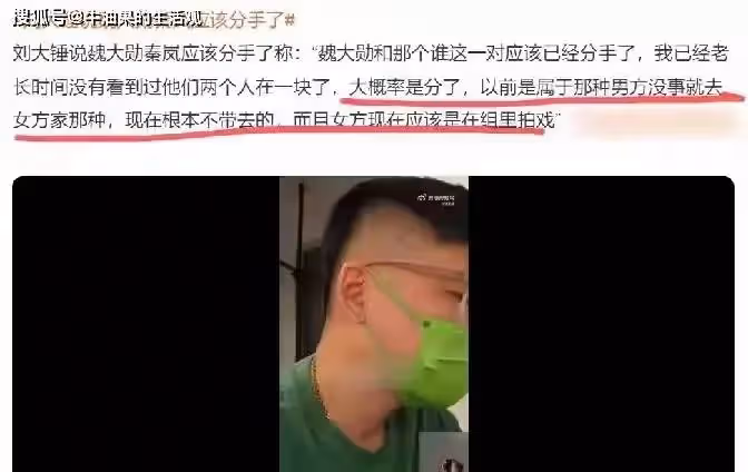 秦嵐魏大勛被曝已分手,女方已有新歡?更多細節被扒分開早有預兆