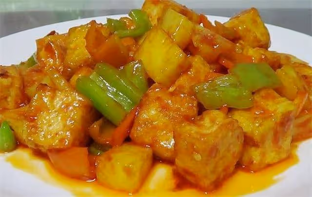豆腐就該這樣吃,一道菠蘿咕咾豆腐,酸甜可口,開胃營養,收藏了