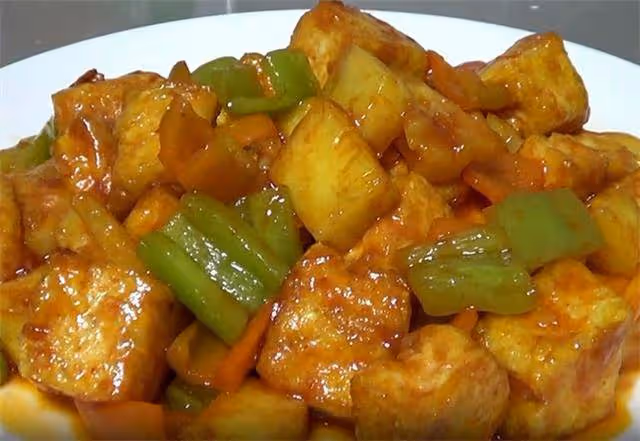 豆腐就該這樣吃,一道菠蘿咕咾豆腐,酸甜可口,開胃營養,收藏了