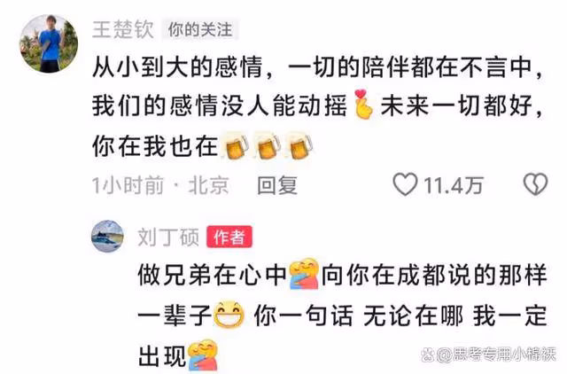 劉丁碩退出國家隊,王楚欽送祝福:未來一切都好,你在我也在