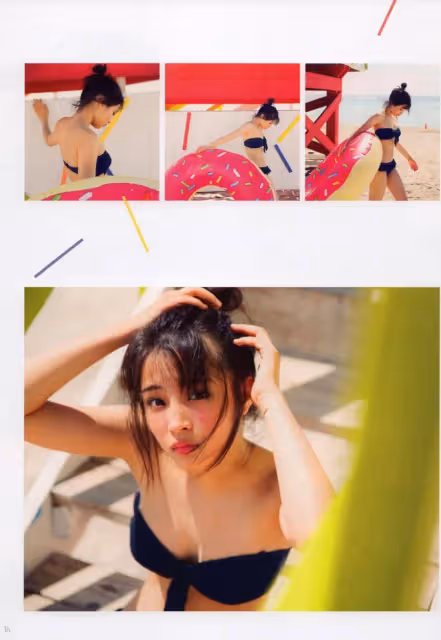 日本女星廣瀨鈴泳裝寫真露出事業線!魔鬼身材性感撩人