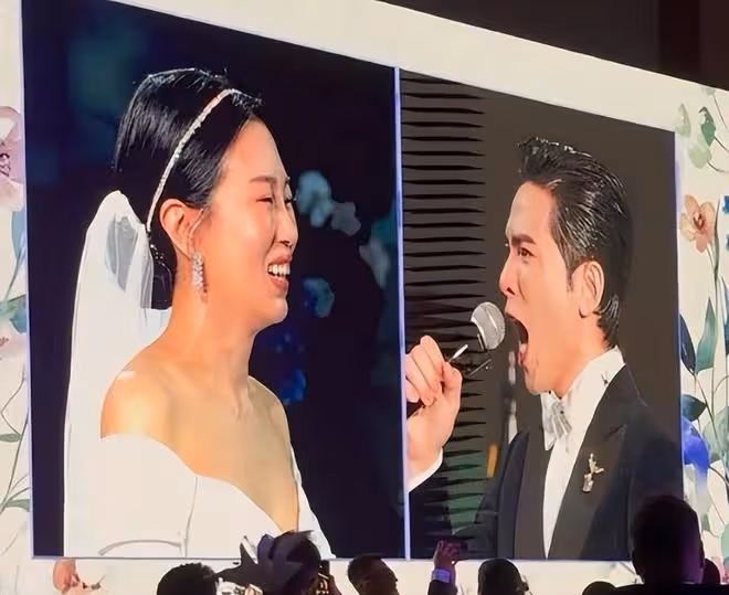 林有慧在婚紗上繡了13隻寵物貓狗,和蕭敬騰是一對精神契合型夫妻