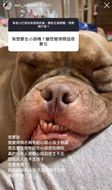 陳喬恩回懟網友催生,巧妙化解「老母雞生不出蛋」的惡評