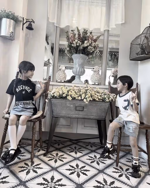 福原愛女兒7歲生日,媽媽福原愛缺席,江宏傑帶姐弟吃蛋糕