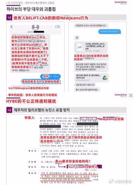 閔熙珍公開ILLIT抄襲證據