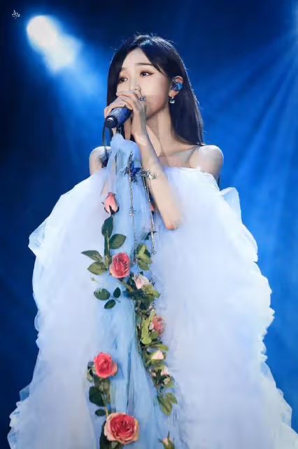 曾經的甜美女神,現在衣領V開到肚臍,網友:好擔心衣服掉下來