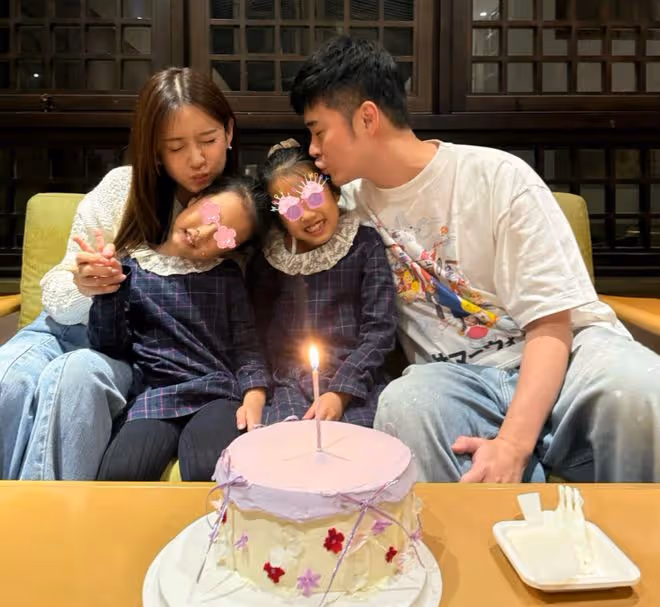陳赫高調曬幸福,全家福首曝光,網友:幸福果真藏不住!