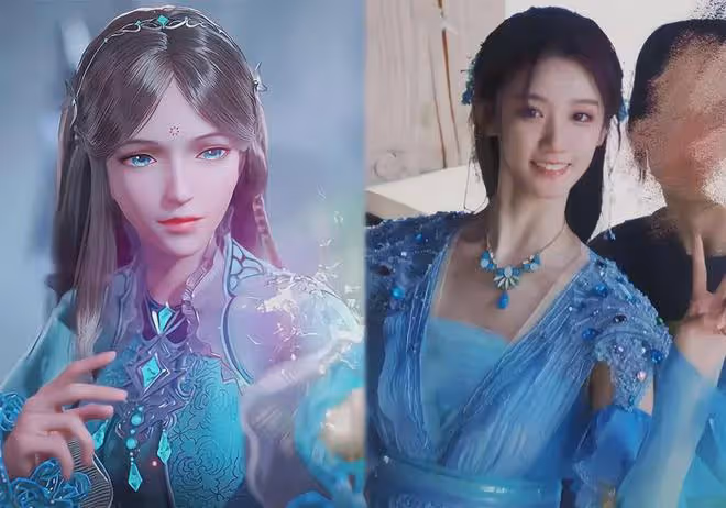 斗羅:真人版寧榮榮曝光,青色紗裙真漂亮,奧斯卡造型神級還原!