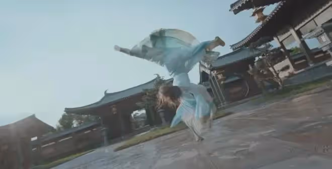 斗羅:真人版寧榮榮曝光,青色紗裙真漂亮,奧斯卡造型神級還原!