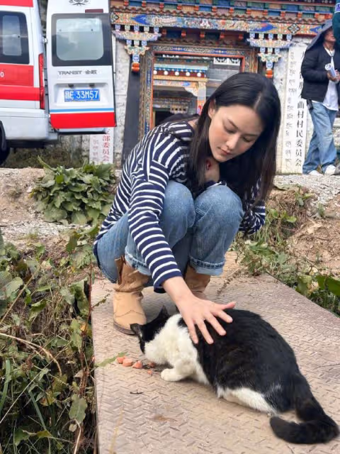 張馨予西藏拍戲出現斑禿，稱經常嘔吐睡不好，精神身體壓力過大