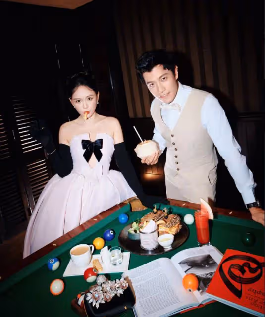 陳喬恩夫婦婚紗大片,Alan望著老婆眼神拉絲,相愛5年仍似熱戀