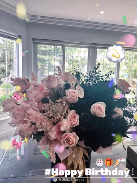 林峯為小11歲嬌妻慶生,張馨月曬合照秀恩愛,女兒正臉曝光超漂亮