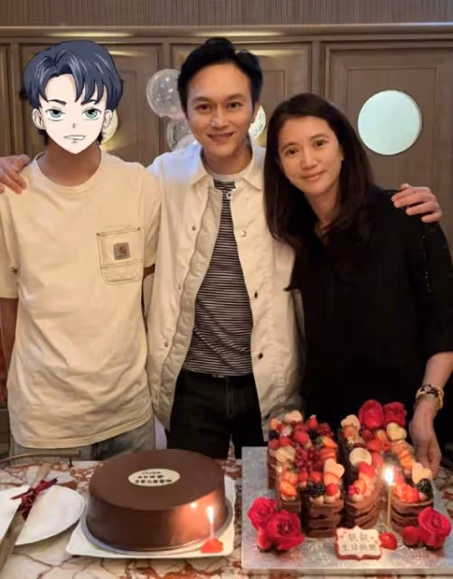 袁詠儀曬全家福慶生,邱淑貞驚喜出鏡,17歲魔童超一米八比爸爸高