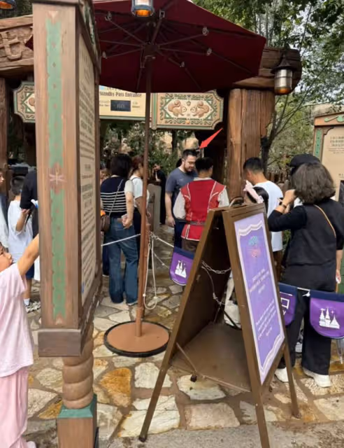 宋丹丹一家逛迪士尼，兒子兒媳穿著樸素自己帶娃，倆孫子長相喜人