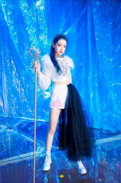 希林娜依·高，混搭穿搭法，為何顯得她好美，好少女，也好高級？