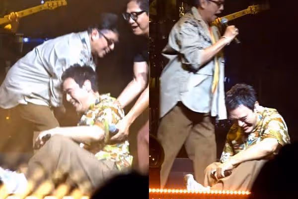 71歲鍾鎮濤告別演唱會「慘摔2次起不來」! 隊友急攙扶畫面曝光