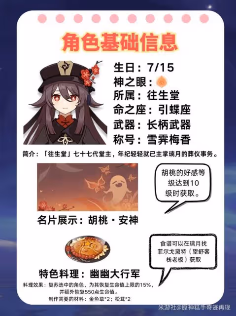 《原神》5.1下半胡桃培養攻略