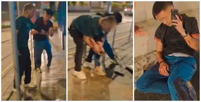 港休班PTU警長彌敦道街頭遭搶錢包,追截時身中5刀滿身鮮血,警拘南亞刀匪
