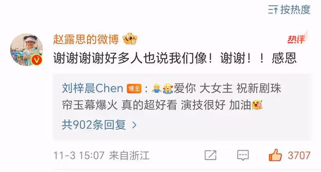 繼趙露思回應長得像劉梓晨後,丁禹兮被call回應長得像毛毛姐