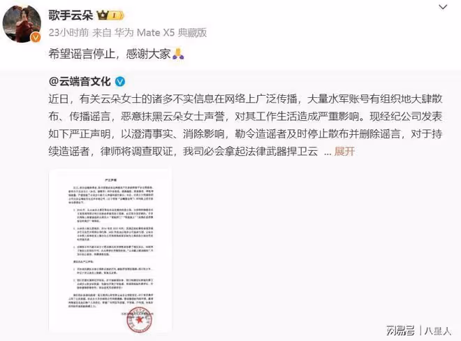 刀郎再被背刺!那英姐姐那辛首次發聲,否認簽約雲朵,不認識她