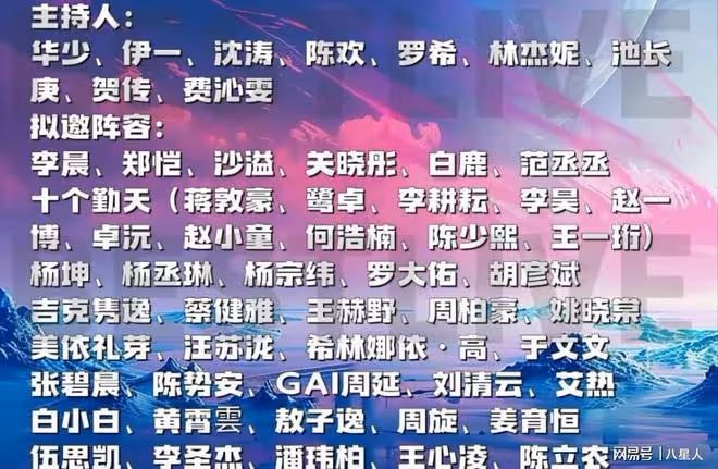各大衛視跨年演唱會陣容!王心凌潘瑋柏為主打,跑男天賜有歌團均在
