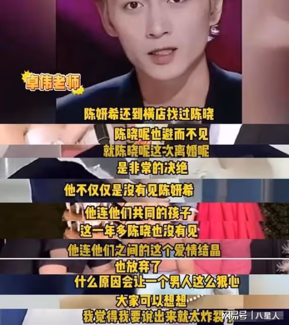 陳妍希究竟做錯了什麼?卓偉爆陳曉連孩子都不要,趙麗穎果然沒說錯