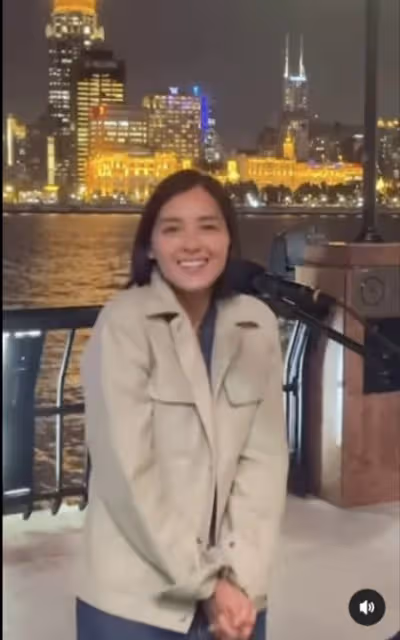 最美港姐謝嘉怡被指受TVB冷待！驚現上海11度戶外賣唱？冷的發抖！