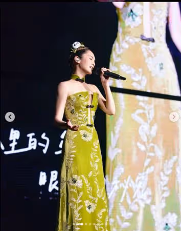 楊丞琳成都開唱「cos一根竹子」!中門大開外露一片肉色 真相照曝
