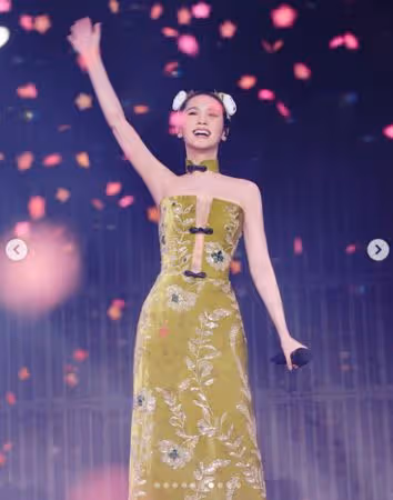楊丞琳成都開唱「cos一根竹子」!中門大開外露一片肉色 真相照曝