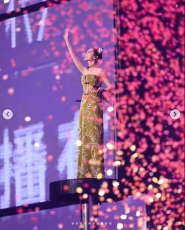 楊丞琳成都開唱「cos一根竹子」!中門大開外露一片肉色 真相照曝