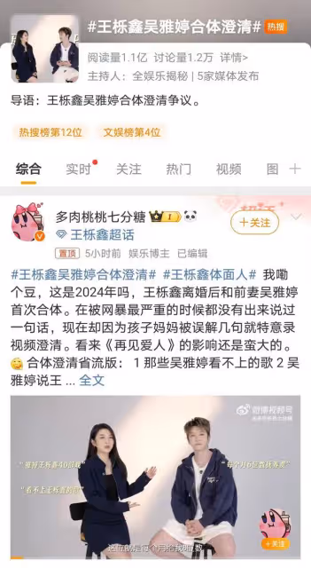 王櫟鑫否認七位數撫養費,吳雅婷發聲,網友:內涵大S、麥琳?