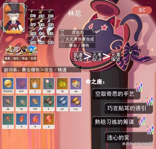 《原神》林尼培養攻略