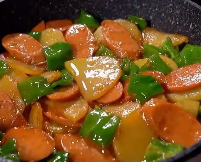 土豆片炒火腿腸