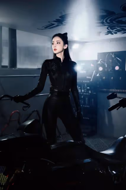 娜扎COS貓女!她膚白貌美玉腿修長身材火辣性感妖艷