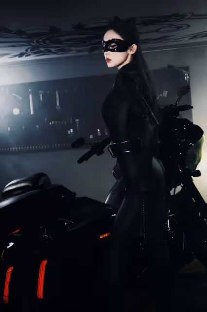 娜扎COS貓女!她膚白貌美玉腿修長身材火辣性感妖艷