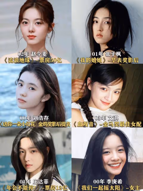 內娛00花異軍突起,李庚希、張子楓拿下影后,成為00後雙top