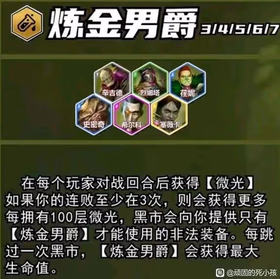 《雲頂之弈》S13鍊金男爵羈絆棋子介紹